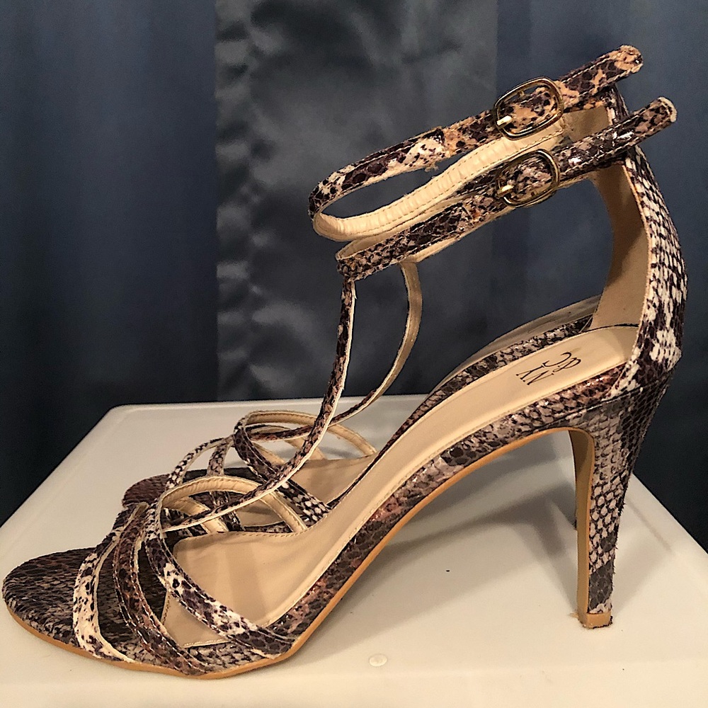 Snake print sandals